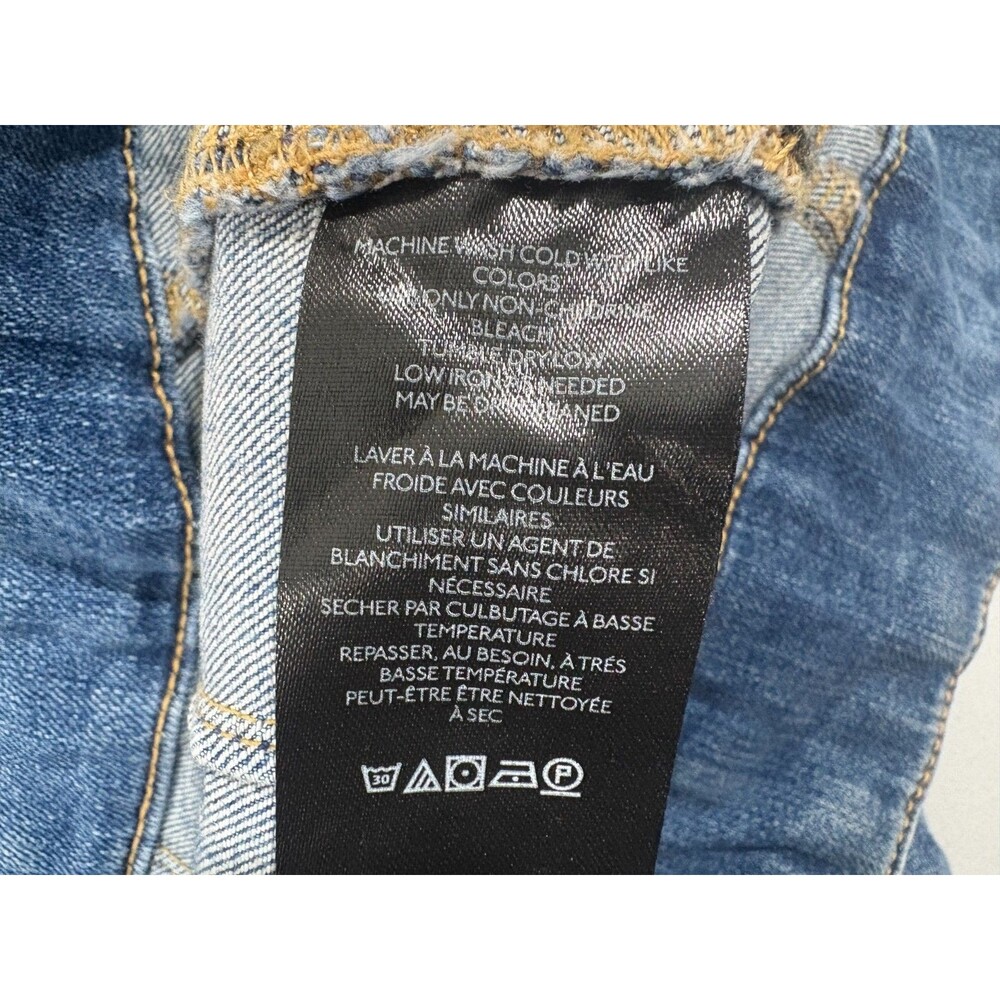 We The Free People Jayde Flare High Rise Denim Blue Jeans Stretch Boho Sz 28 - Picture 9 of 12